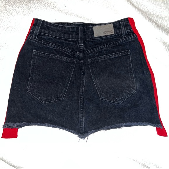 CARMAR DENIM Colorblock Mini Skirt - Picture 2 of 6
